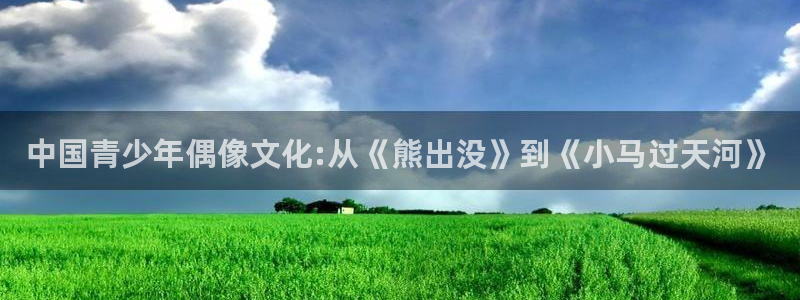 天辰娱乐登录：中国青少年偶像文化:从《熊出没》到《小马过天河》