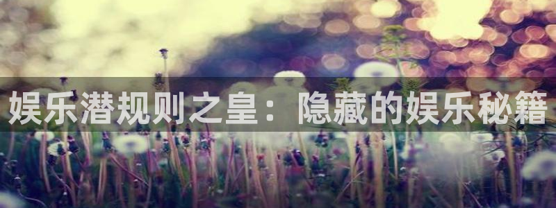 天辰娱乐下载二维码：娱乐潜规则之皇：隐藏的娱乐秘籍